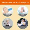 Whisary Mobile Phone Shape Teething Toys，Silicone Baby Teether Toys with Pacifier Clip for Babies 0-3 Months 3-6 Months,Baby Chew Toys Sensory Toys for Babies 6-18 MonthsGirls Pack 1 (SJ-Orange)