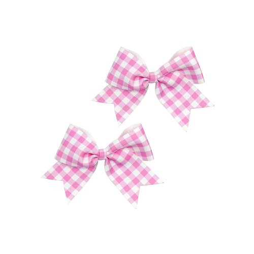 Checkered Plaid Hair Bow Clip Checkered Hair Barrettes Clips Buffalo Plaid Hair Bow Pin BBG71 (2 Pcs-I)