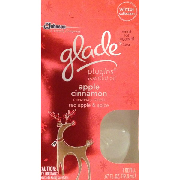 Glade Plugins Scented Oil Refill, Apple Cinnamon, 0.67 fl oz (Pack of 6)