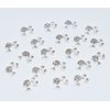 LIFOOST 3D Head Nail Charms 20 PCS Cute Nail Charms Kawaii Metal Nail Decorations for Acrylic Nails Silver