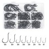 UCEC Circle Hooks Fishing Hooks 2X Strong Offset Circle Hooks Saltwater Black High Carbon Steel Octopus Catfish Fishing Hooks 150pcs/box - Size:#1 1/0 2/0 3/0 4/0 5/0 6/0 8/0