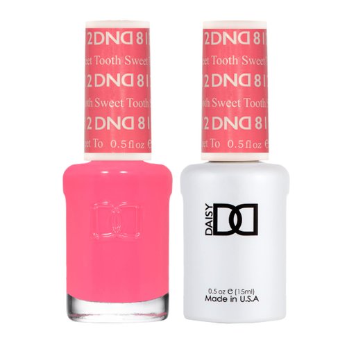 DND Gel Polish Set - 1 each of Pink Gel Polish and Pink Nail Polish, 812 Sweet Tooth, 0.5 Fl Oz