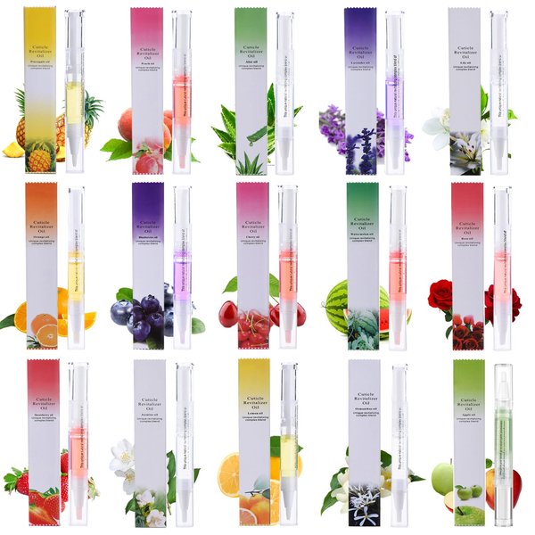 ailixinda 15 PCS Cuticle Oil Pens for Nails,Nail Oil Cuticle Pens,Nail Cuticle Oil Pen Repair Pen Nail Nourishment Polish with Vitamins,Cuticle Nail Revitalizer Oil Pen with Soft Brush