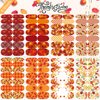 16 Sheets Holiday Nail Wraps Stickers, Halloween&Thanksgiving Day All Seasonal Full Nail Polish Strips, DIY Self-Adhesive Fall Winter Nail Art Decals with 2 Piece Nail Files for Party Decor (224 Pcs)