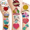 89PCS Cute Knitting Crochet Temporary Tattoos Stickers Sewing Quilting Themed Birthday Party Decorations Favors Supplies Decor Hooker Yarns Tattoo Gifts For Crocheters Women Girls School Carnival