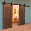 iLAND Dollhouse Accessories of Wooden Dollhouse Door on 1:12 Scale, 2pcs Miniature Doors of Sliding Barn Doors