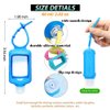 4 Pack Travel Size Plastic Clear Bottles w/Silicone Sleeve Refillable Empty Squeeze Containers Leakproof Flip Cap Keychain Bottles Hand Sanitizer Holder for Backpack Travel Outdoor (60ml/2oz) (A)