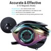 Sougayilang Baitcasting Reels - Colorful Fishing Reel, High Speed Baitcaster with 9+1 Ball Bearings, Gear Ratio 8.0:1, Magnetic Brake System Power Handle Casting Reels -Right Handed-Colorful