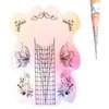 Nail Forms 200PCS, Acrylic Nail Forms for Nail Extension Tips, Long Nail Forms for Acrylic Nails, Thick Professional Nail Art Tips Extension Forms Manicure Tool DIY Home Salon Supplies (01-Butterfly)