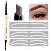 6 Pairs Eyebrow Tattoo Auxiliary Stickers A B C Eyebrow Shape 2 Pairs Each Professional Semi Permanent Auxiliary Sticker for Microblading TgoBeauty (6 Pairs Sticker+1 Brown Brow Pen)