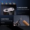 Torch Lighter Triple Jet Flame Refillable Butane Cigar Lighter Windproof Lighter with Cigar Punch Rest Holder - Butane Not Included (Gunmetal)
