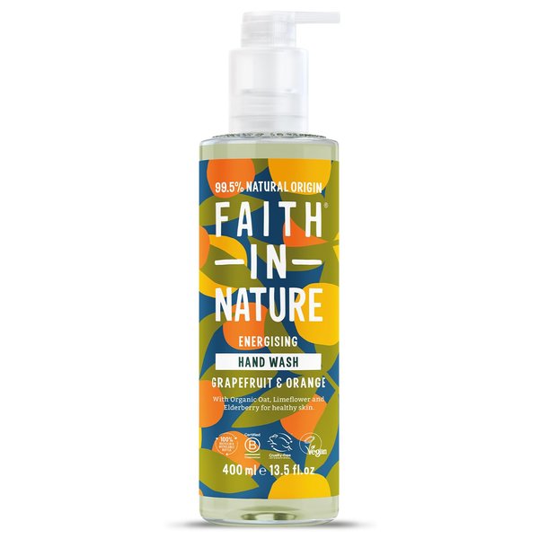 Faith in Nature Natural Grapefruit and Orange Hand Wash, 400 ml (Packaging May Vary)