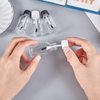 BENECREAT 20 Packs 30ml/1oz Plastic Brush Applicator Cap Bottles for Glue, Paint, Art Journal and House Project