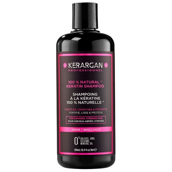 KERARGAN - Ultra Repairing Keratin Shampoo for Damaged and Stressed Hair - Strengthening, Smoothing, and Protective - Sulfate-Free, GMO-Free, Silicone-Free, Mineral Oil-Free - 16.9 fl oz