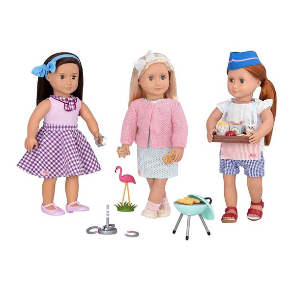 Our Generation Garden Party BBQ Accessory Set - Compatible with 18" Dolls
