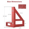 BOXmime Imperial 3D Multi-Angle Measuring Ruler,45/90 Degree Aluminum Alloy Woodworking Square Protractor, Miter Triangle Ruler High Precision Layout Measuring Tool