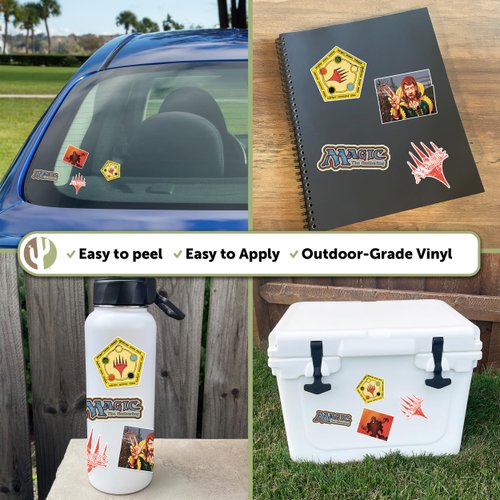 Magic: The Gathering Stickers Vinyl Decal Laptop Water Bottle Car Scrapbook Decorations Birthday Favor Party Supplies (2-Retro)