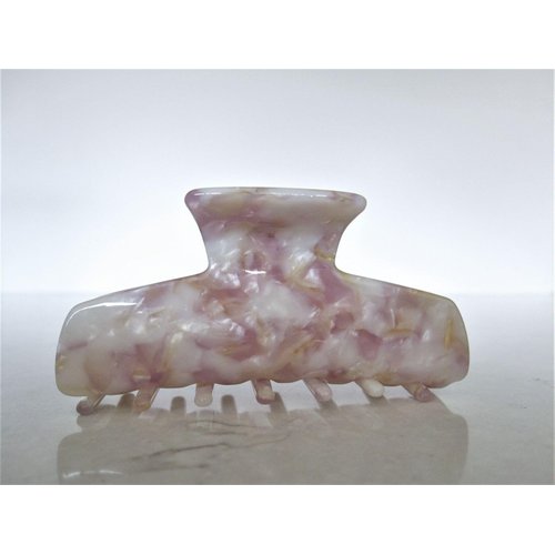 Mauve lavender and white marbled hair claw clip