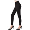 Ginasy Dress Pants for Women Business Casual Stretch Pull On Work Office Dressy Leggings Skinny Trousers with Pockets Black