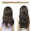 Atbering Clip in Hair Extensions, Seamless Clip in Hair Extensions Real Human Hair for Women, Thick Dark Brown Mixed Chestnut Brown Hair Extensions Clip ins Full Shine 16inch 115g 7pcs