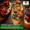 Frantoi Cutrera Gourmet Italian Capers in Sea Salt - Capers Non Pareil - Capers For Cooking and Garnishing - Mediterranean Caper Imported From Italy 5.3oz (150g) Pack of 2