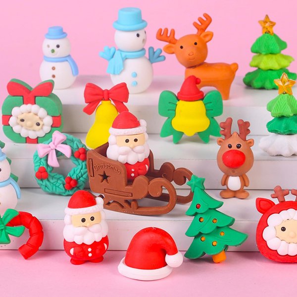 35 PCS Christmas Erasers for Kids Bulk Puzzle Eraser Desk Pets Holiday Erasers for Kids Christmas Gifts Party Favors Classroom Rewards