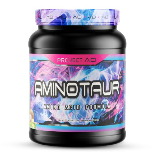 Project AD Aminotaur - Amino Acids with BCAAs, Pre Workout, Amino Energy, BCAA, Amino Acids, Keto Friendly, Coffee Extract, Energy Powder (Key Lime Colada)