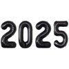 2025 Balloons, New Years Balloons, 16 Inch Black 2025 Number Balloons for New Years Decorations 2025, New Years Eve Party Supplies 2025, Christmas, Birthday, Graduations