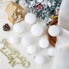 Wironlst Christmas Ball Ornaments - 30pcs Shatterproof Plastic Christmas Ornaments Hanging Ball Decorations for Xmas Tree, Holiday, Wedding, Party (Multi-Size, White)