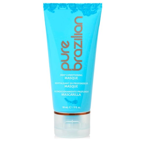 Pure Brazilian Deep Conditioning Masque - Deep Conditioner Hair Treatment with Brazilian Keratin, Acai, and Arginine - 2 Fl Oz