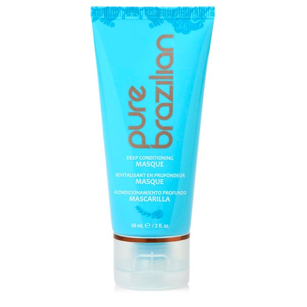 Pure Brazilian Deep Conditioning Masque - Deep Conditioner Hair Treatment with Brazilian Keratin, Acai, and Arginine - 2 Fl Oz