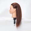 Hairlink 20-22'' Mannequin Head With Human Hair Styling Training Head Dolls for Cosmetology Manikin Maniquins Practice Head with Stand (6611LB0414H)