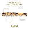 Kent 6T TY Fine Tooth Comb and Wide Tooth Hair Comb - Handmade Styling Comb for Hair Care, Barber Combs, and Beard Combs For Men - Hair Styling Grooming Hair Combs for Men, Women and Kids - Hair Care