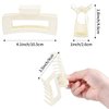 4 Pack Square Claw Clips, Hair Claw Clips for Women Girls, 3.5" Medium Non-slip Hair Clips, Rectangular Claw Hair Clips,Rectangular Jaw Clips Hair Clips Gifts for Women Girls