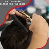 Nixcer Hair Cutting Scissors -Sharp Razor Edge Blade Hair Shears Series - 6.5" With Fine Adjustment – Stainless Steel Hair Scissors Professional For Men, Women & Babies (Gold)