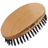 Kent MG2 Men's Oval Beechwood Hair Brush with Black Boar Bristles for Grooming, 360 Wave, Beard Straightening & Facial Care