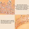 TOBATOBA Rose Gold Crowns for Women Crystal Wedding Tiara for Women, Royal Queen Crown Princess Tiara, Quinceanera Crown Coronas Para 15 Anos Quinceaneras, Birthday Pageant Halloween Costume Cosplay