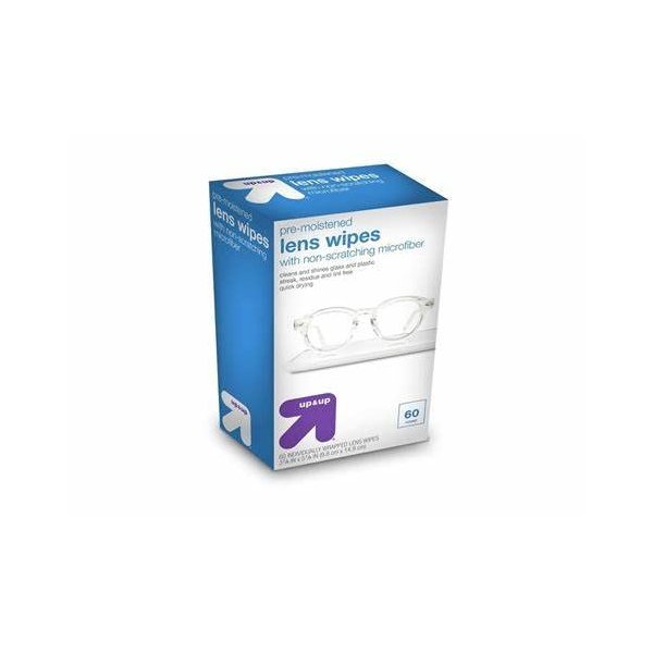 Up & Up Microfiber Individually Wrapped & pre-moistened Lens Wipes, 60ct