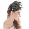 Aukmla Peacock Feather Headband Green 1920s Flapper Headpiece Rhinestones Costume Headdress Hair Accessories for Women and Girls
