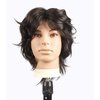 Male Mannequin Head With 100% Human Hair Cosmetology Manikin head for Cutting Styling With Doll Head for Hair Styling with Clamp Stand