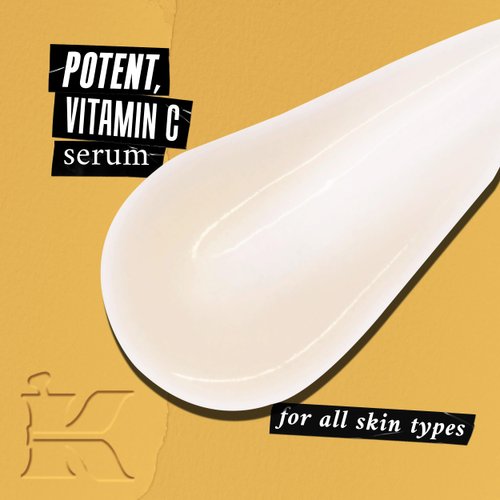 Kiehl's Powerful-Strength 12.5% Vitamin C Serum, Line-Reducing Concentrate for Face, Boosts Radiance & Firmness, Smooths & Plumps Skin, with Hyaluronic Acid, Dermatologist-Tested - 0.5 fl oz