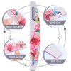 6 PCS Different Grit Nail Files and Buffers, Flower Pattern Emery Board (80-320 Grit) Professional Manicure Tools for Home and Salon Use