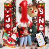 HADCKJA First Birthday Balloon Christmas Birthday Party Supplies Red Number 1 Reindeer Penguin Santa Claus Foil Balloon for Boy Girl Shower Decorations Birthday Party Decorations 4Pcs