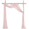 Floroom Wedding Arch Draping Fabric 2 Panels 20Ft Dusty Rose Chiffon Fabric Drapes Arbor Drapery Wedding Ceremony Reception Swag Decorations