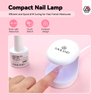 Saviland French Manicure Kit with Everything: French Nails Tool for Beginners French Tip Nail Stickers French Nail Brush White Gel Nail Polish Quick-Dry Gel Nail Lamp French Tips Guides for Nail Art