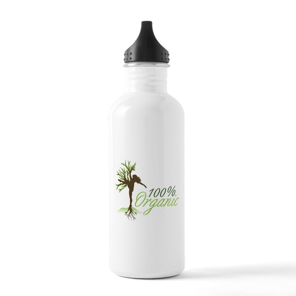 CafePress 100% Organic Stainless Water Bottle 1 1.0L (34 oz) Stainless Steel Water Bottle