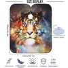 visesunny Tiger Galaxy 3D Print Barber Cape Anti-Static Hair Cutting Cape with Snap Closure Professional Salon Polyester Cape Barber Water-Resistant Hairdressing Cape Adjustable Snap for Hairstylists