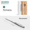 MR.GREEN Cuticle Pusher Dead Skin Remover Stainless Steel Manicure Tools Professional Cuticle Trimmer Nail Polish Peeler Scraper (Mr-2190)