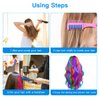 New Hair Chalk Comb for Girls Kids, Washable Temporary Hair Color Dye for Kids Age 5 6 7 8 9 10+ Birthday Party Gift Cosplay DIY, Children's Days (Blue & Pink & Purple)