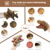 Yolococa Dinosaur Hand Puppets Realistic Latex Soft Animal Toys Set, Tyrannosaurus, Triceratops, Stegosaurus Hand Puppet Toys Gift for Kids, Party Imaginative Games, 3 Pack